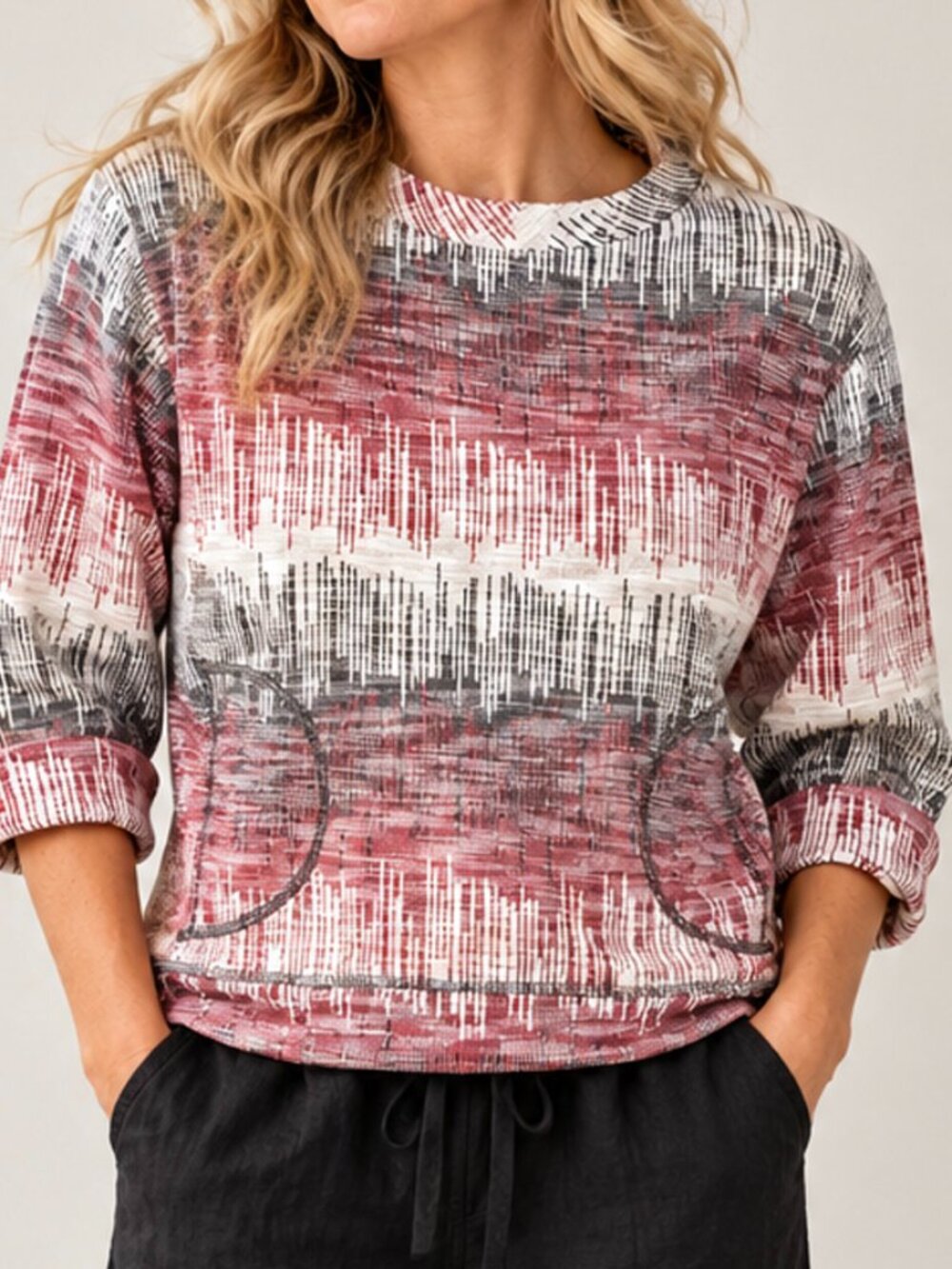 Postmark Etched Sunset Knit Sweatshirt